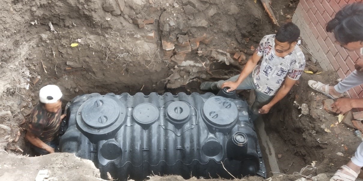 RTI Eco Septic Tank Installation at French Embassy